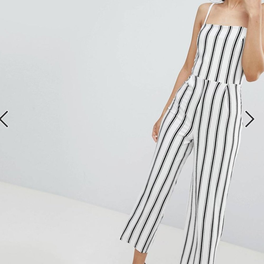 ASOS Striped Wide Leg Jumpsuit